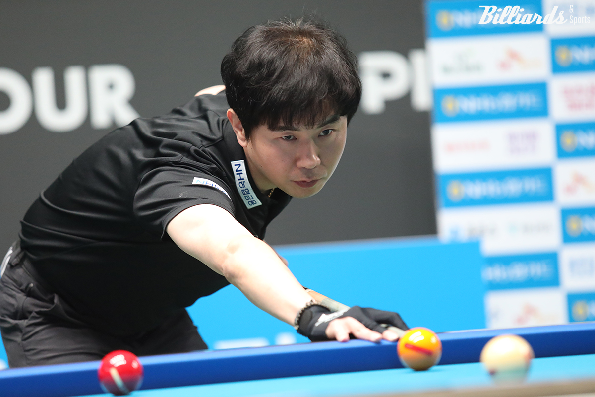 16강에서 강동궁(SK렌터카)을 꺾고 8강에 진출한 김현우(NH농협카드).