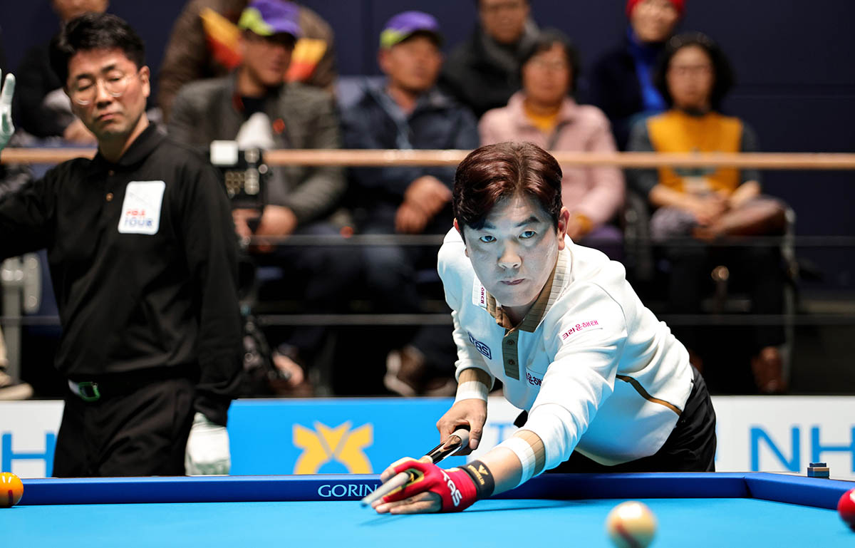 김재근은 초반 화력 대결에서 팽팽한 접전을 벌였으나, 3세트에 노병찬의 하이런 10점이 다시 터지면서 아쉽게 내리막을 걸었다.