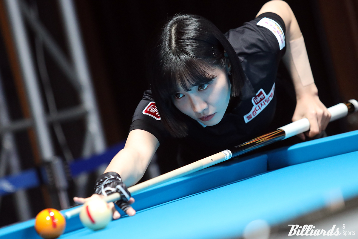 '신데렐라' 최혜미(웰컴저축은행)가 '하이원리조트 챔피언십' 첫 경기에서 무난하게 승리를 거두고 32강에 진출했다.  사진=정선/이용휘 기자