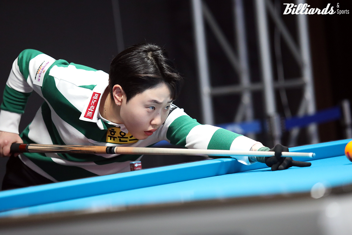 이미래와 8강에서 맞붙는 김세연(휴온스). 