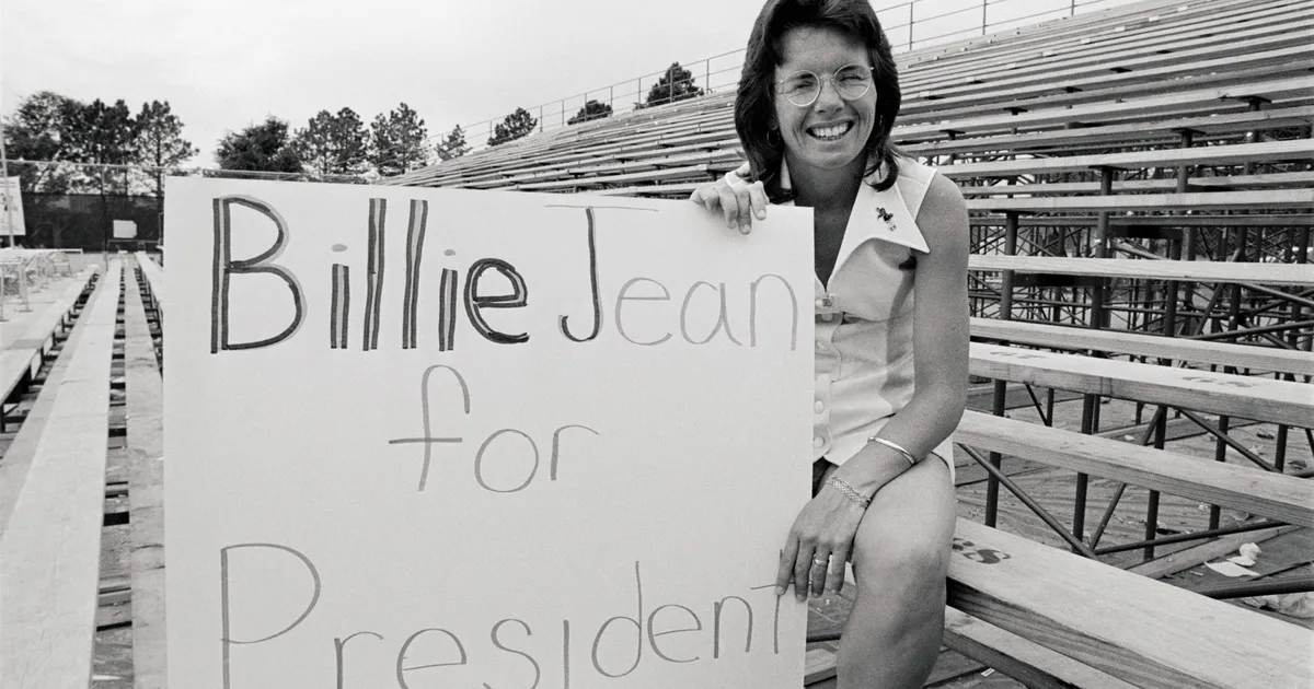 실제 빌리 진 킹의 70년대 당시 모습.  사진=WTA 제공