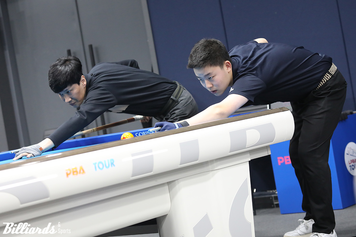 이정익과 김영원의 준결승전 뱅킹.