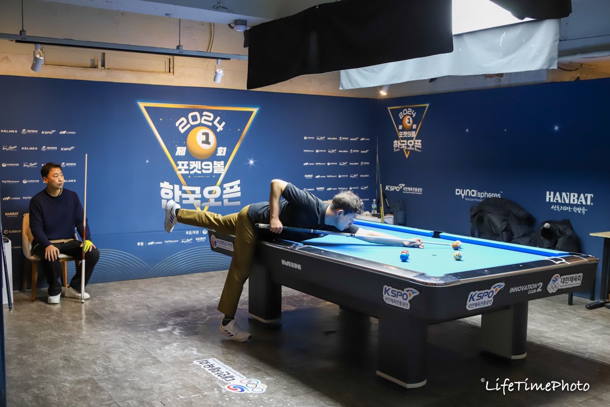 우승상금 500만원이 걸린 '2024 제1회 포켓9볼 한국오픈' 예선전 장면. 사진=대한당구연맹 제공