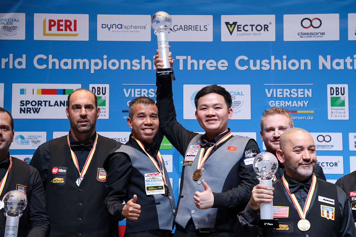 베트남이 '세계3쿠션팀선권대회'에서 첫 우승을 차지했다. 사진=아프리카TV 제공