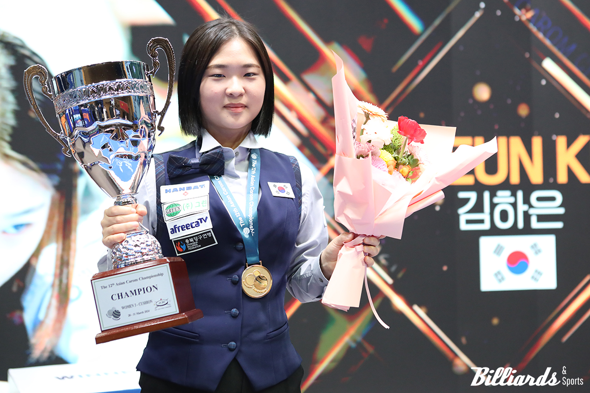 김하은이 일주일 동안 '제12회 국토정중앙배'와 '제12회 아시아캐롬선수권대회'에서 연달아 우승을 차지했다. 사진=양구/이용휘 기자