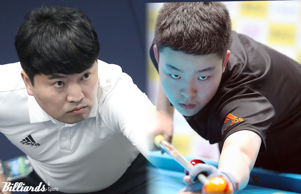 드림투어(2부) 시즌 포인트랭킹 1위에 오른 원호수(왼쪽)와 2위 김영원.  사진=빌리어즈앤스포츠 DB