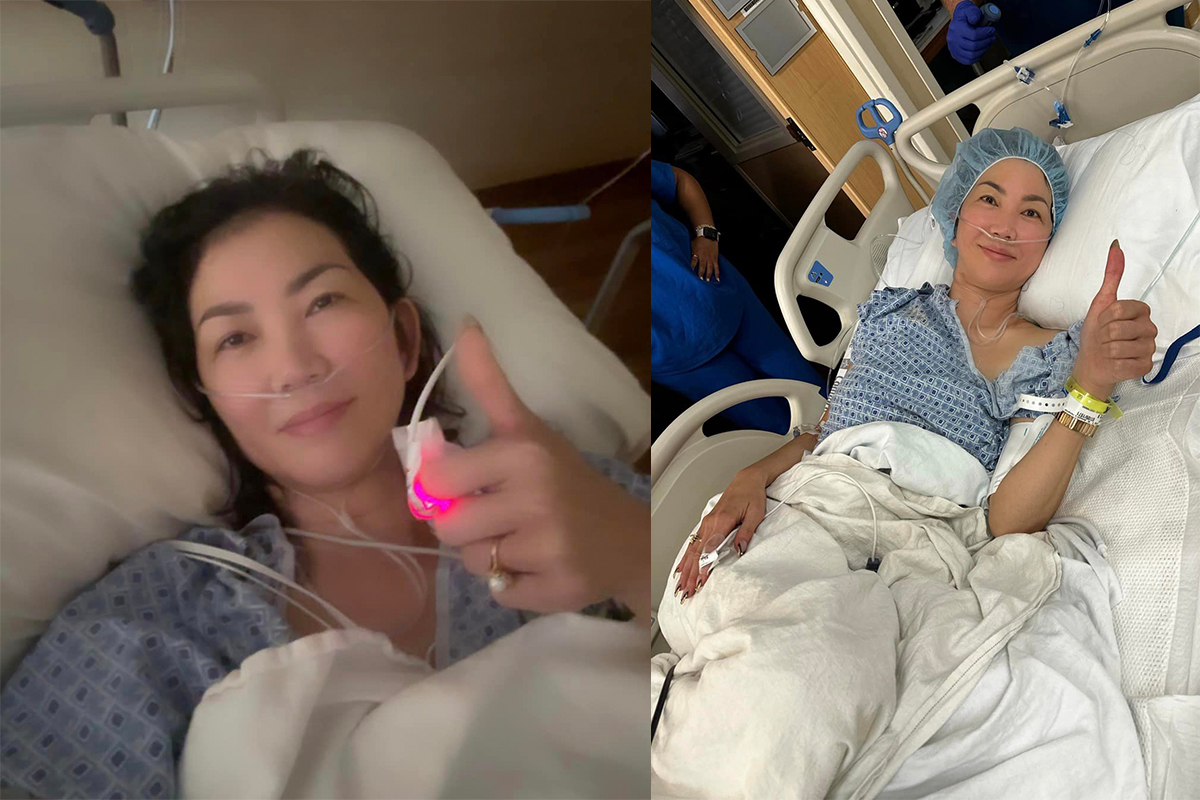 중환자실에서 안타까운 소식을 전한 '블랙 위도우' 자넷 리. 사진=자넷 리 SNS