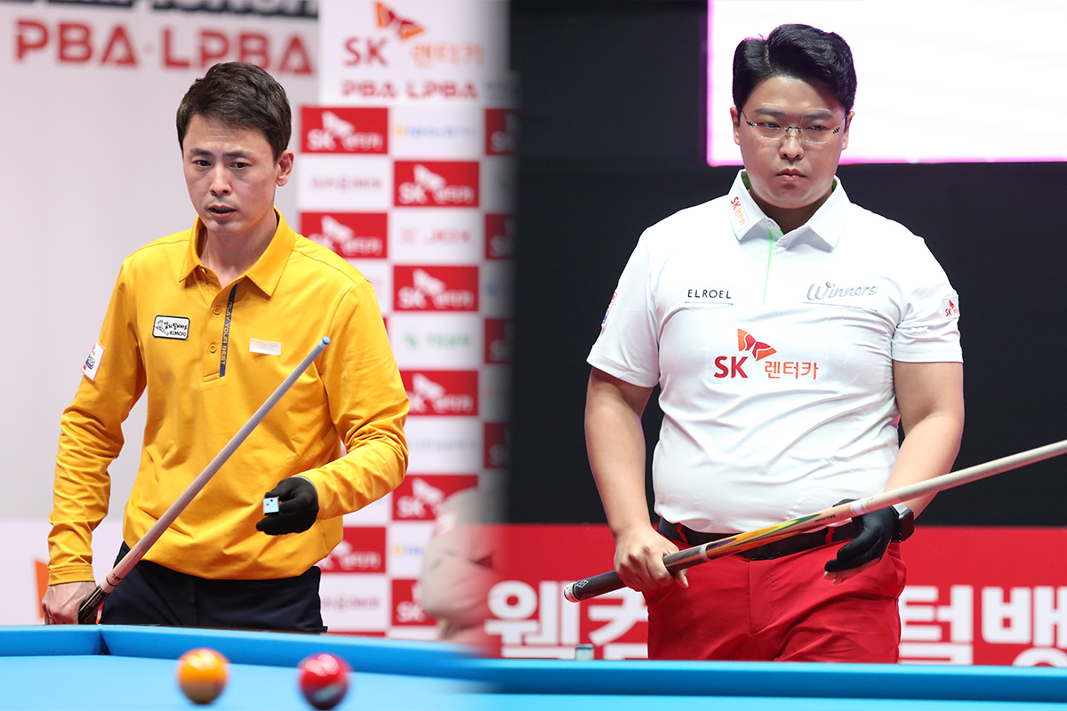 한 때 PBA 팀리그에서 활동한 문성원(좌)과 홍종명(우)도 이번 PBA 큐스쿨 1라운드에 출전해 다시 1부 승격을 노린다.