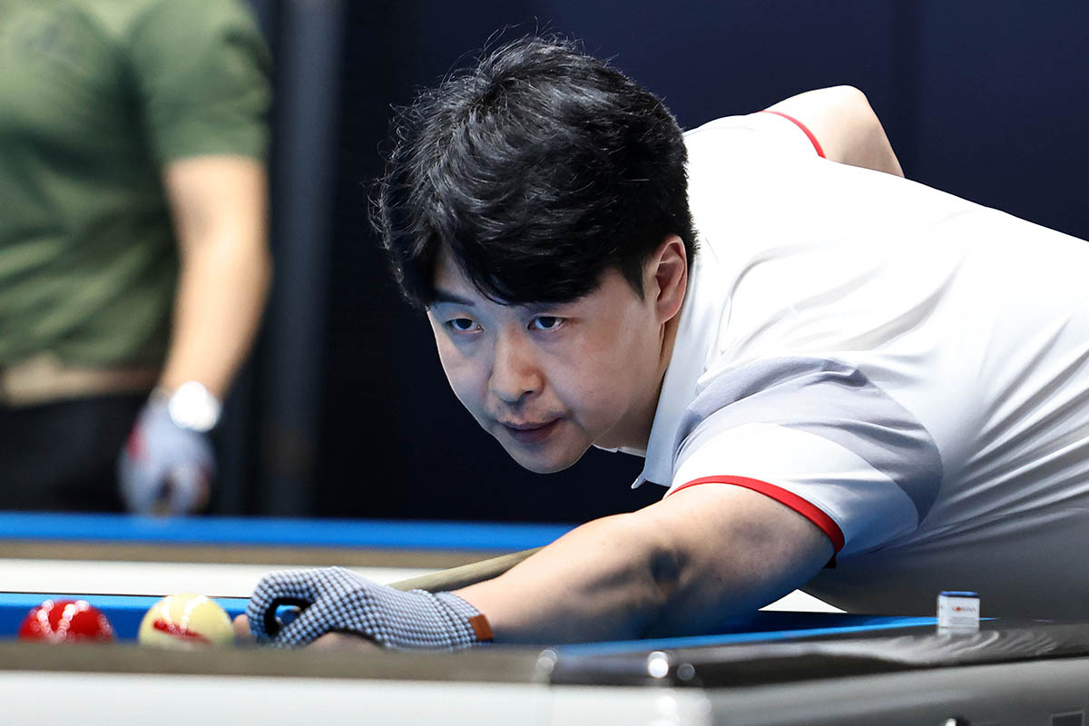 두 시즌 동안 드림투어에서 철치부심한 김남수가 PBA 큐스쿨 첫날 2라운드 진출을 확정하며 2부 탈출을 노린다. 사진=PBA 제공