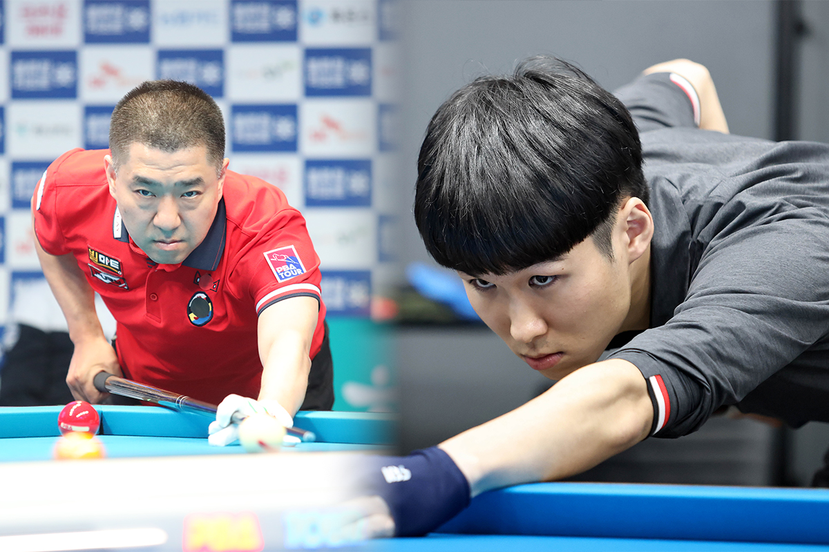 PBA 큐스쿨 첫날 2승(10점)을 챙긴 장현준이 둘째날 황지원과 첫 대결을 벌인다. 황지원은 첫날 첫 경기에서 김무순에게 패하며 아직까지 포인트를 얻지 못했다. 사진=PBA 제공