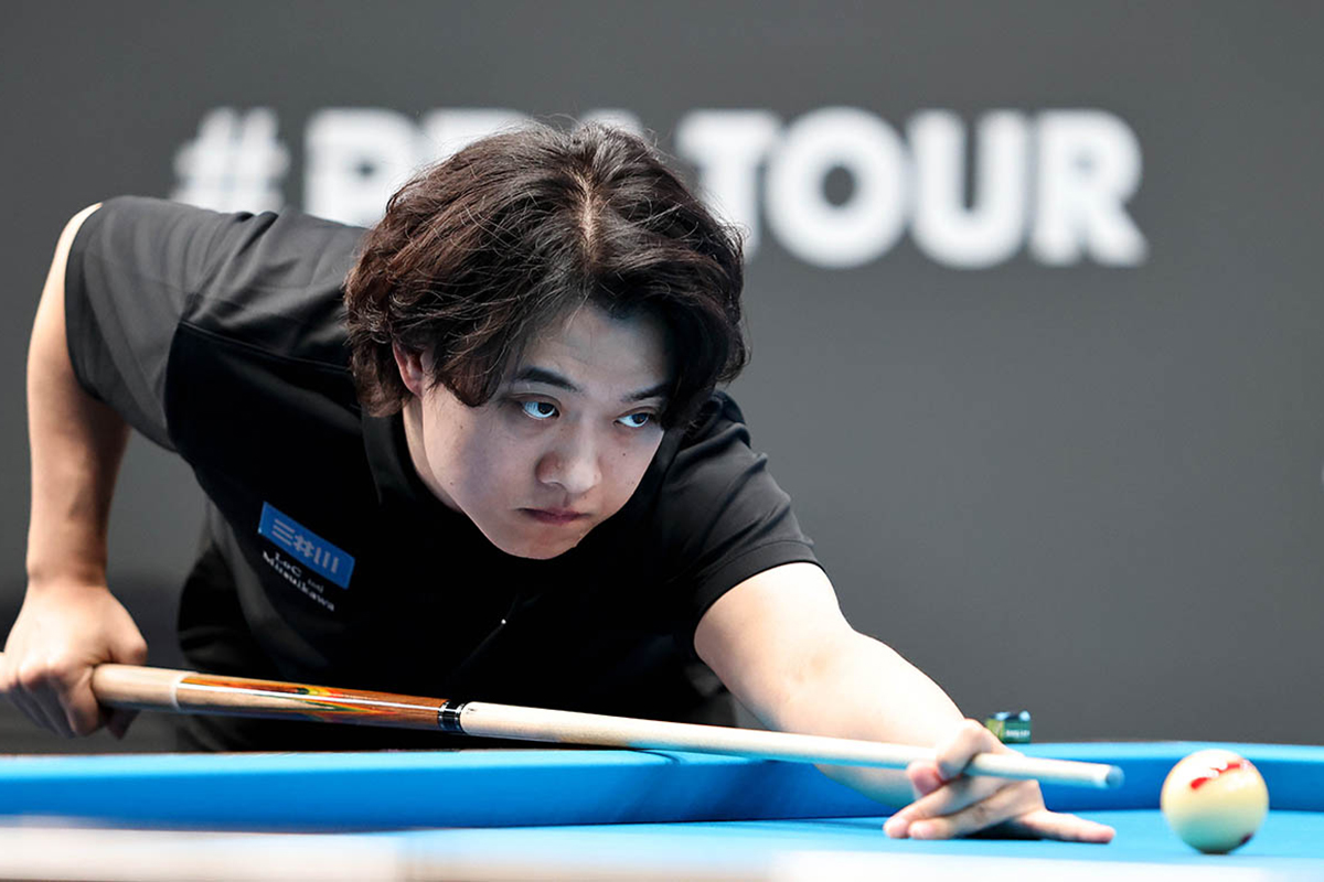 PBA 큐스쿨 1라운드 3일차 마지막 관문을 뚫고 2라운드에 오른 김정섭. 사진=PBA 제공