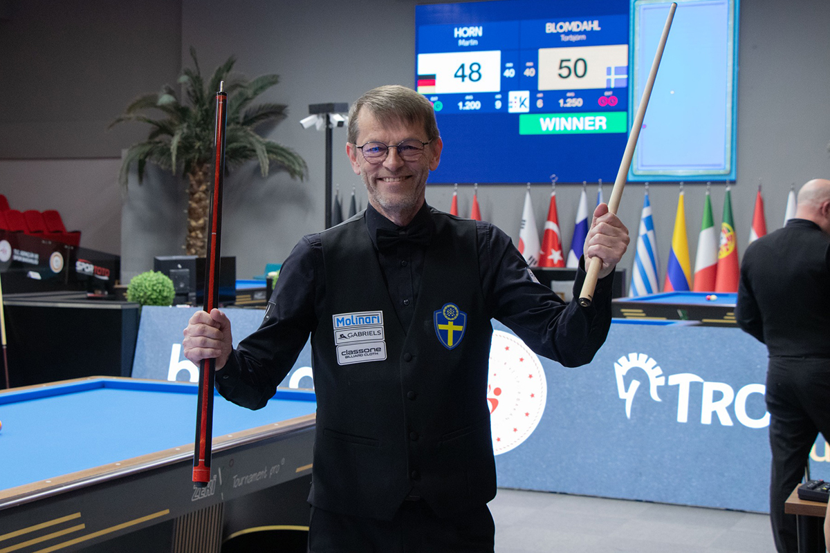 끝내기 하이런 6점으로 44:48에서 50:48로 역전승을 거두고 10번째 유럽 챔피언 타이틀을 차지한 토브욘 블롬달. 사진=CEB