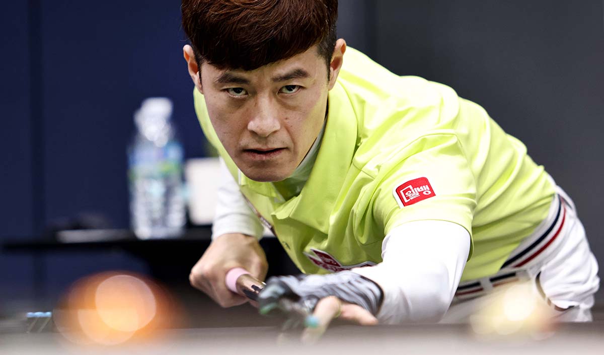 김임권이 PBA 큐스쿨 2라운드 대회 첫날 1부 재진입에 성공했다. 사진=PBA 제공