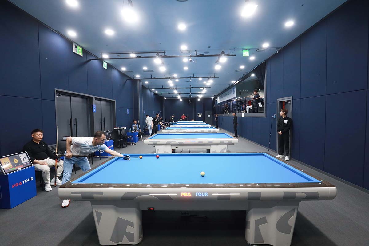 PBA 큐스쿨 2라운드 대회가 열리고 있는 고양 킨텍스 PBA 스타디움. 