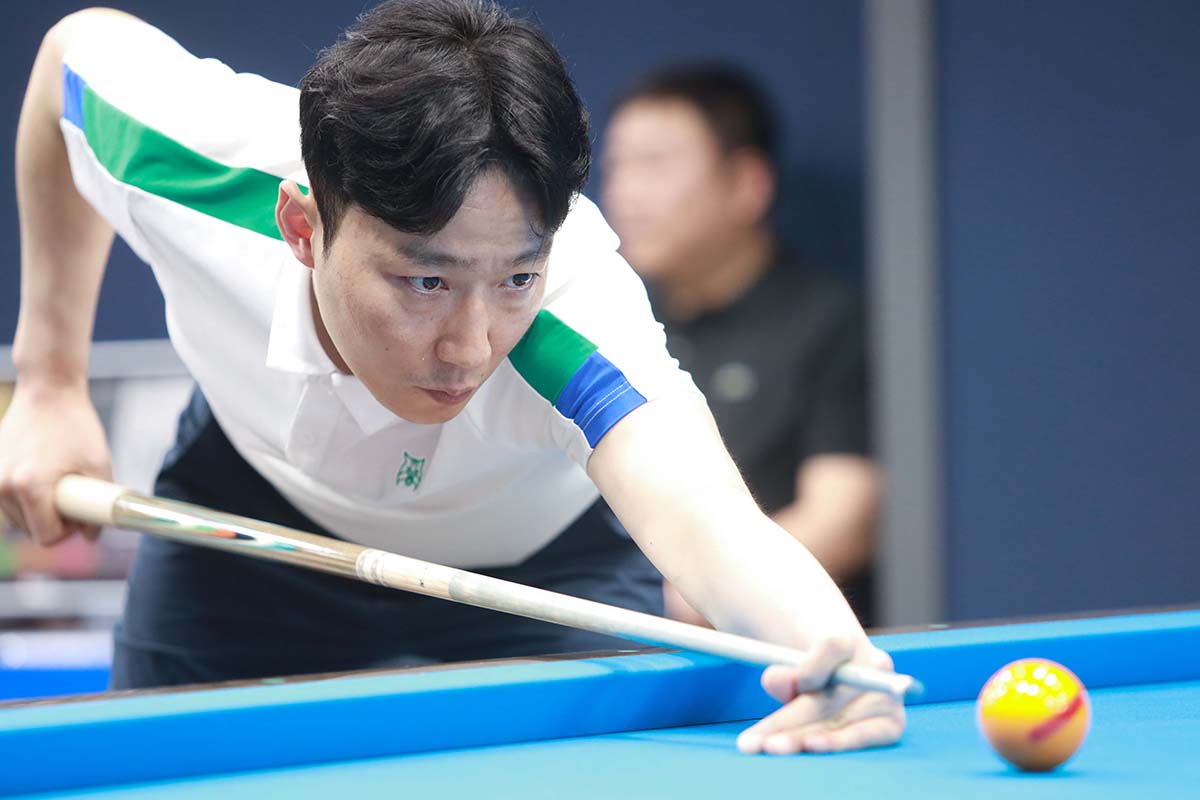 PBA 큐스쿨 2라운드 3일차에 1부 잔류에 성공한 박한기.