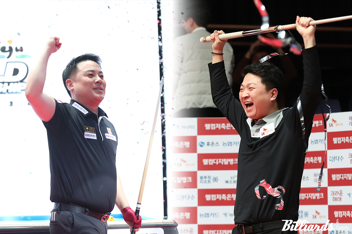 제2의 조재호를 꿈꾸는 신인 프로당구 선수 선발전이 27, 28일 이틀에 걸쳐 PBA 스타디움에서 열린다. 사진은 SK렌터카 제주 월드챔피언십에서 우승을 차지한 조재호와 웰컴저축은행 웰뱅 챔피언십 우승자 조건휘. 사진=빌리어즈앤스포츠 DB