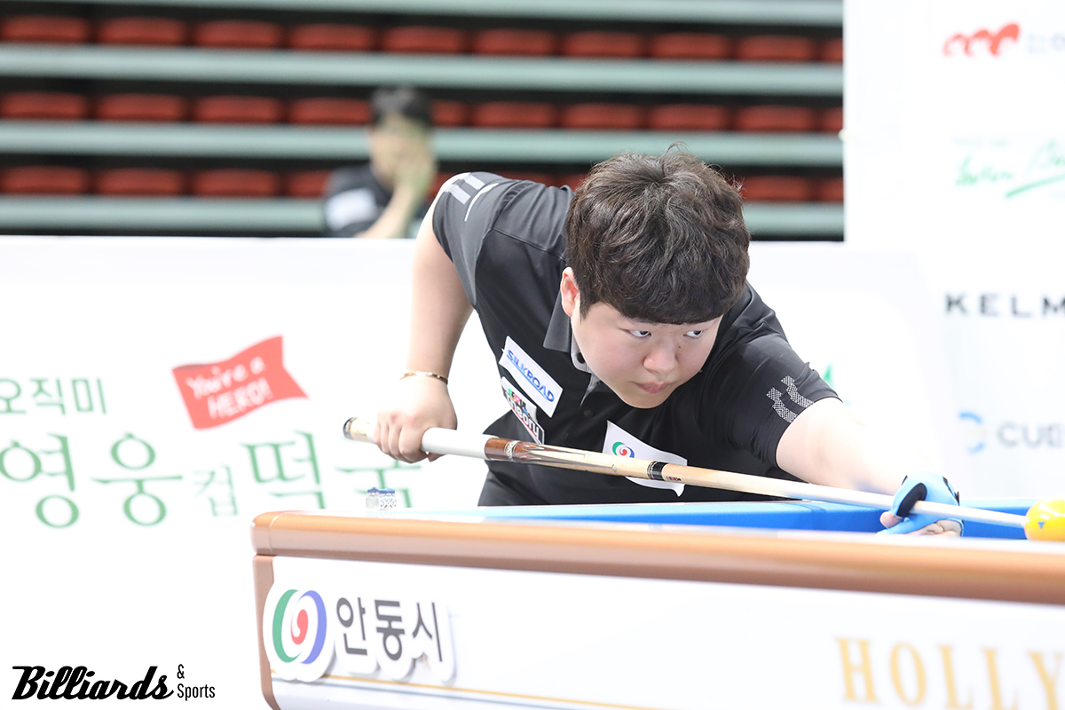 허진우와의 준결승전에서 수세에 몰린 조명우가 끝내기 하이런 12점으로 역전의 드라마를 완성했다.