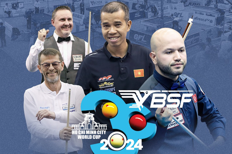 호찌민3쿠션당구월드컵이 오늘(20일)부터 열린다. 이 대회에는 '디펜딩 챔피언' 토브욘 블롬달과 '베트남 당구영웅' 쩐뀌엣찐, 그리고 UMB로 복귀하는 '당구 황제' 프레데릭 쿠드롱 등이 출전해 열전을 벌일 예정이다. 사진=SOOP 제공