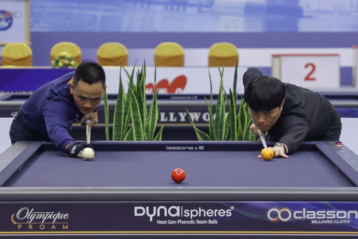 쩐득민(좌)과 김준태(우)의 결승전 뱅킹. 사진=SOOP 제공