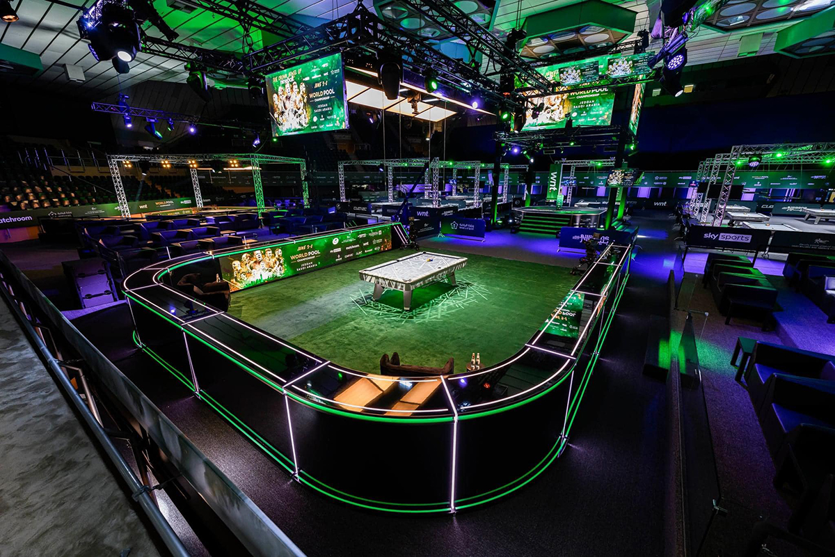 매치룸이 역대급 당구대회 경기장을 공개했다. 사진=매치룸 제공