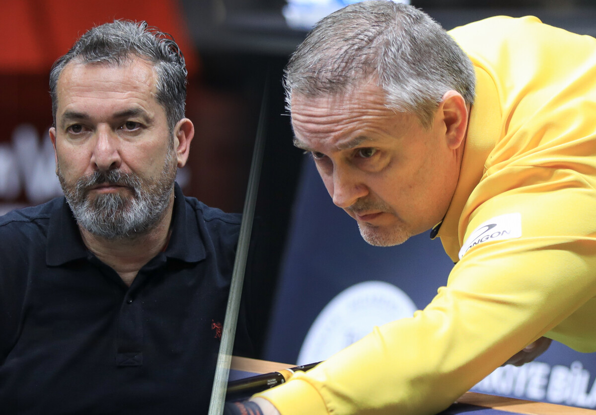 '복귀 황제' 프레데릭 쿠드롱(벨기에)이 두 번째 출전한 '앙카라 3쿠션 당구월드컵' 첫 경기에서 뜻밖의 복병 에체비트 이레이 에르도안(튀르키예)에게 큰 점수 차의 리드를 따라잡혀 경기 막판 위기에 몰렸다가 신승을 거뒀다.  사진=SOOP 제공