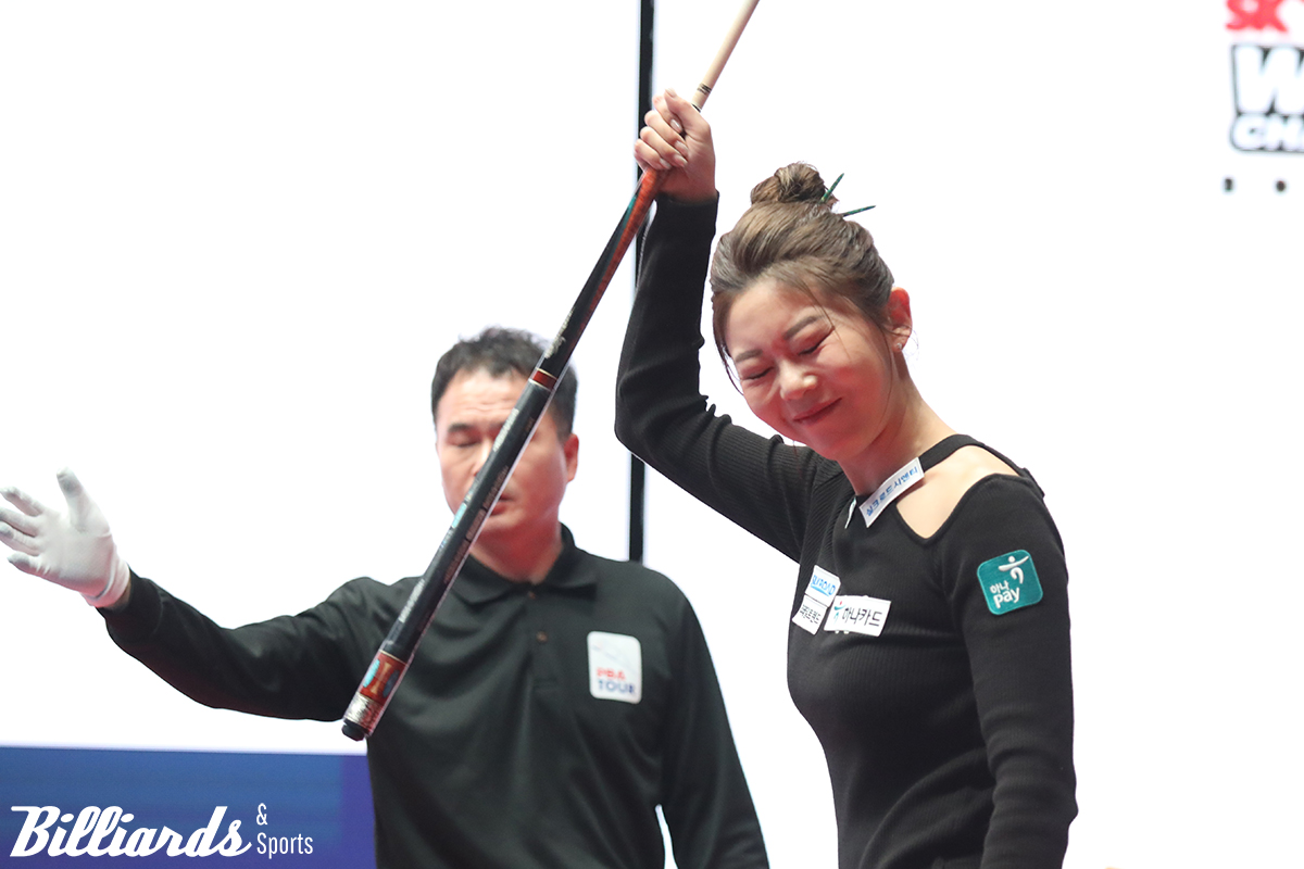 김보미를 극적으로 따돌리고 SK렌터카-제주 월드챔피언십 우승을 차지한 김가영.