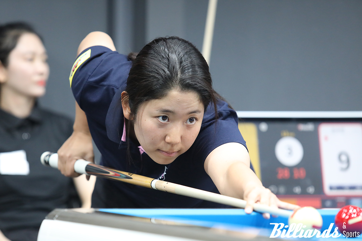 18이닝 만에 25:4로 승리한 손수민. 사진=빌리어즈앤스포츠 DB