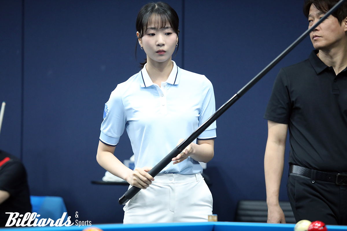 전어람은 세트스코어 2-1로 앞서고 있었으나 4세트를 장혜리에게 빼앗기며 승부치기에 돌입했다. 사진=고양/이용휘 기자