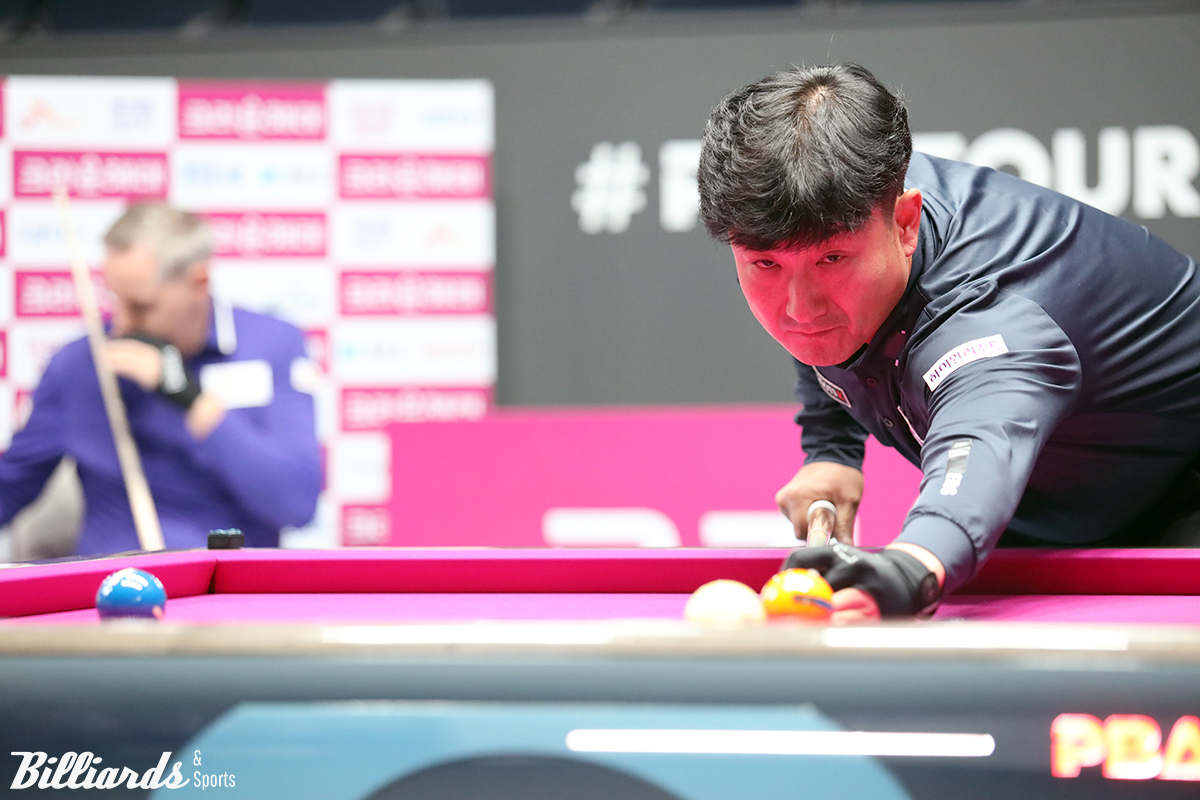 이충복은 9차 투어에서 에디 레펀스(SK렌터카)에게 패하며 9전 전패로 프로당구 첫 시즌을 마감했다.