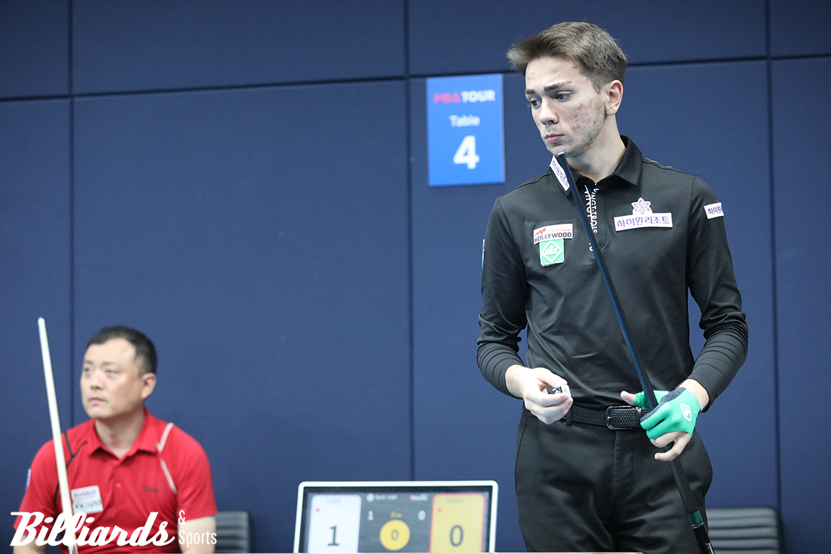 PBA 투어 데뷔 첫 경기를 승부치기로 승리한 부라크 하샤시. 사진=고양/이용휘 기자