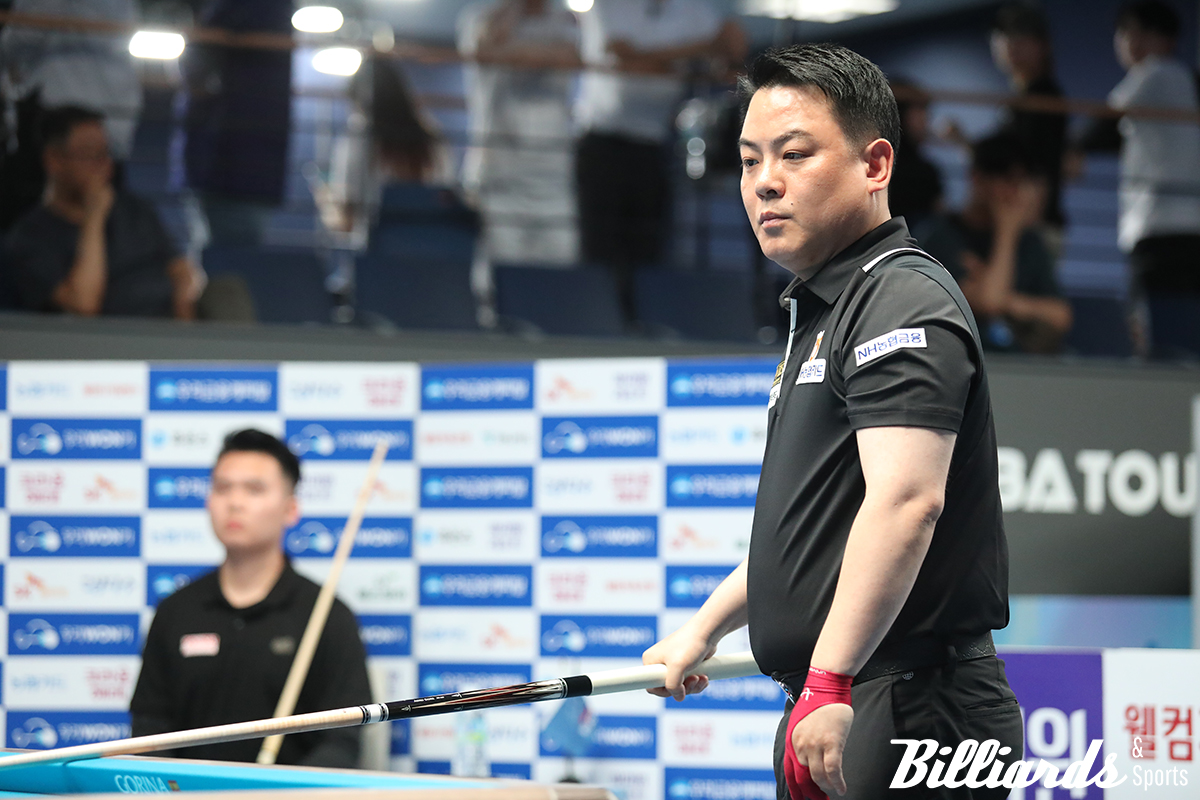 마꽝을 상대로 애버리지 2점대를 기록하며 64강에 오른 조재호. 사진=고양/이용휘 기자