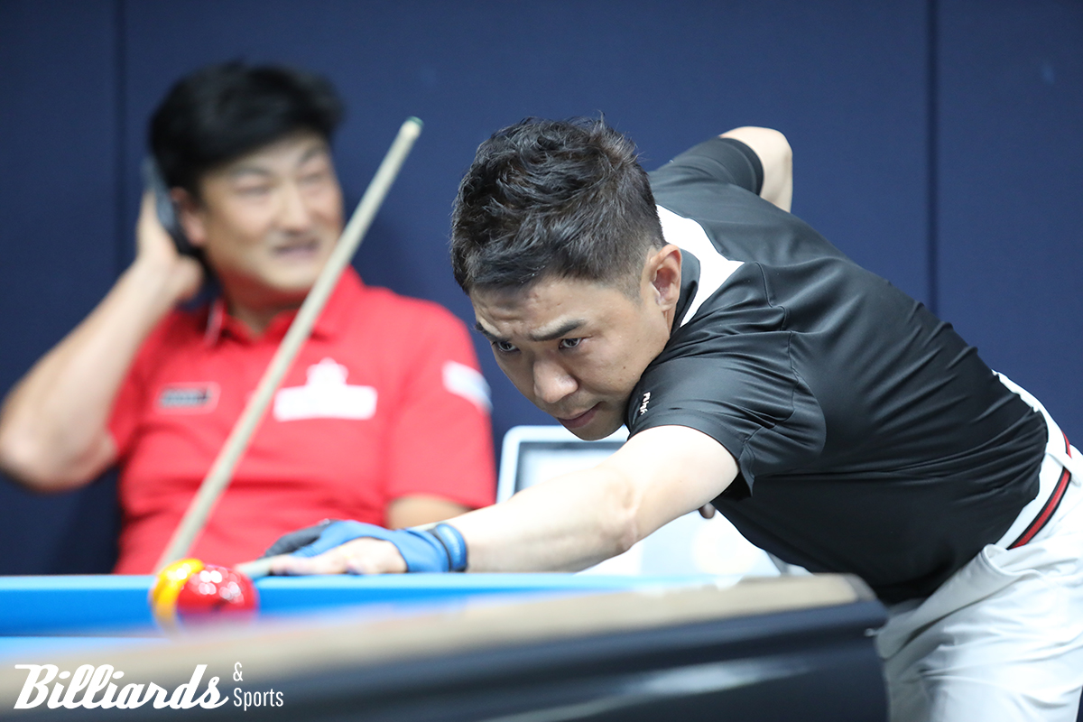 3세트를 극적으로 차지한 정경섭은 끝까지 밀어붙이며 세트스코어 2-2 동점을 만들었다. 사진=고양/이용휘 기자