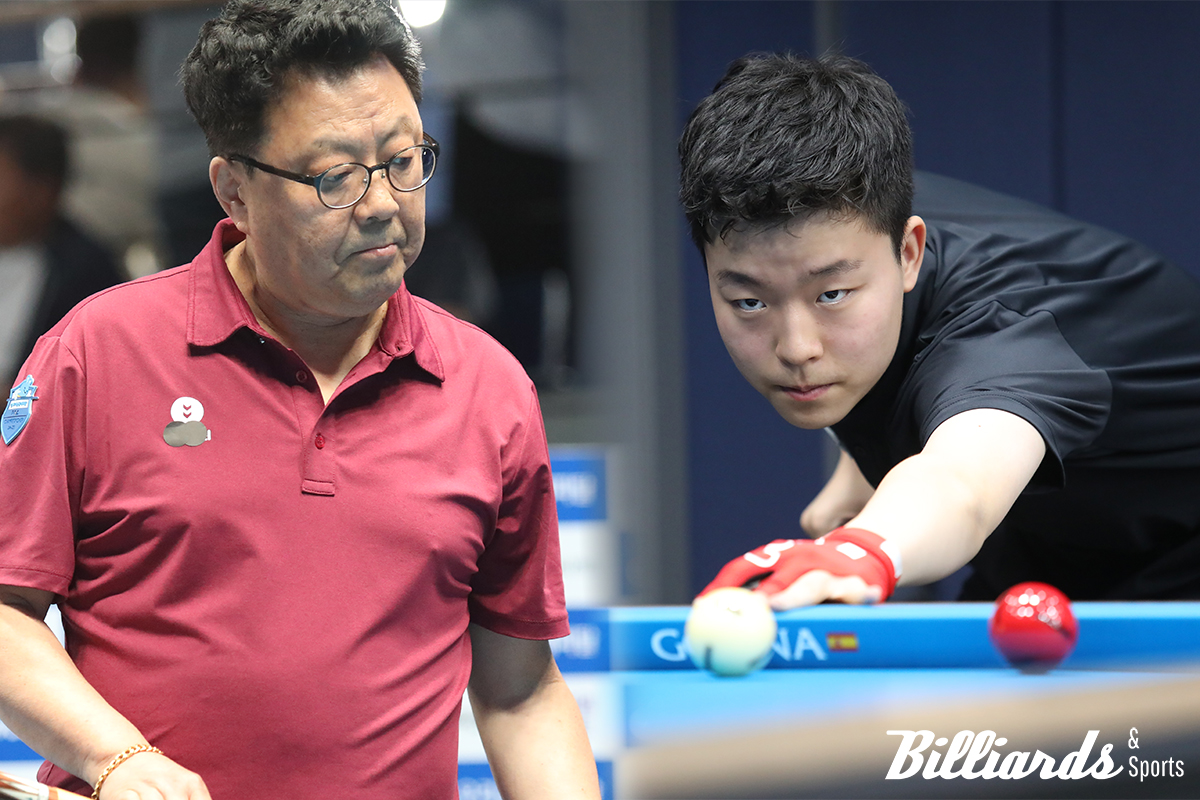 'PBA 최고령' 김무순과 '최연소' 김영원이 나란히 세트스코어 3-0으로 승리하고 64강에 진출했다. 사진=고양/이용휘 기자