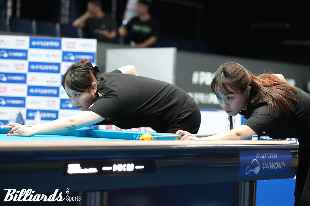 김민아와 임경진의 32강전 뱅킹. 사진=고양/이용휘 기자