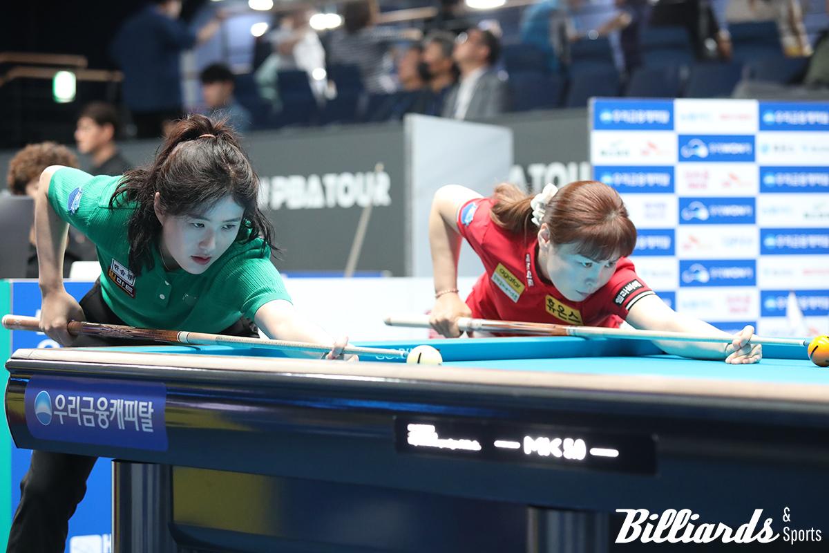 박다솜과 이신영의 32강전 뱅킹. 사진=고양/이용휘 기자