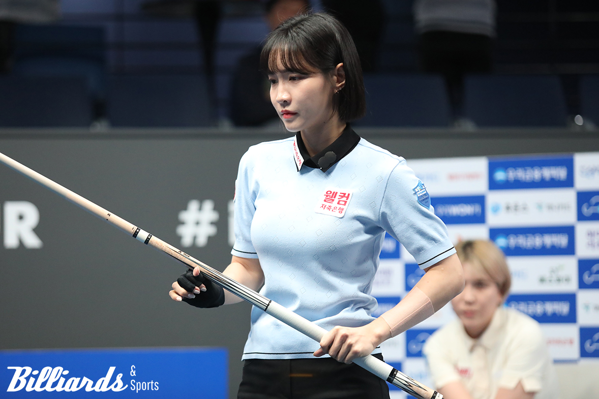 오수정과 32강 경기 중인 최혜미. 최혜미는 이날 세트스코어 1-3으로 오수정에게 패하고 32강에서 개막전 도전을 마쳤다. 사진=고양/이용휘 기자