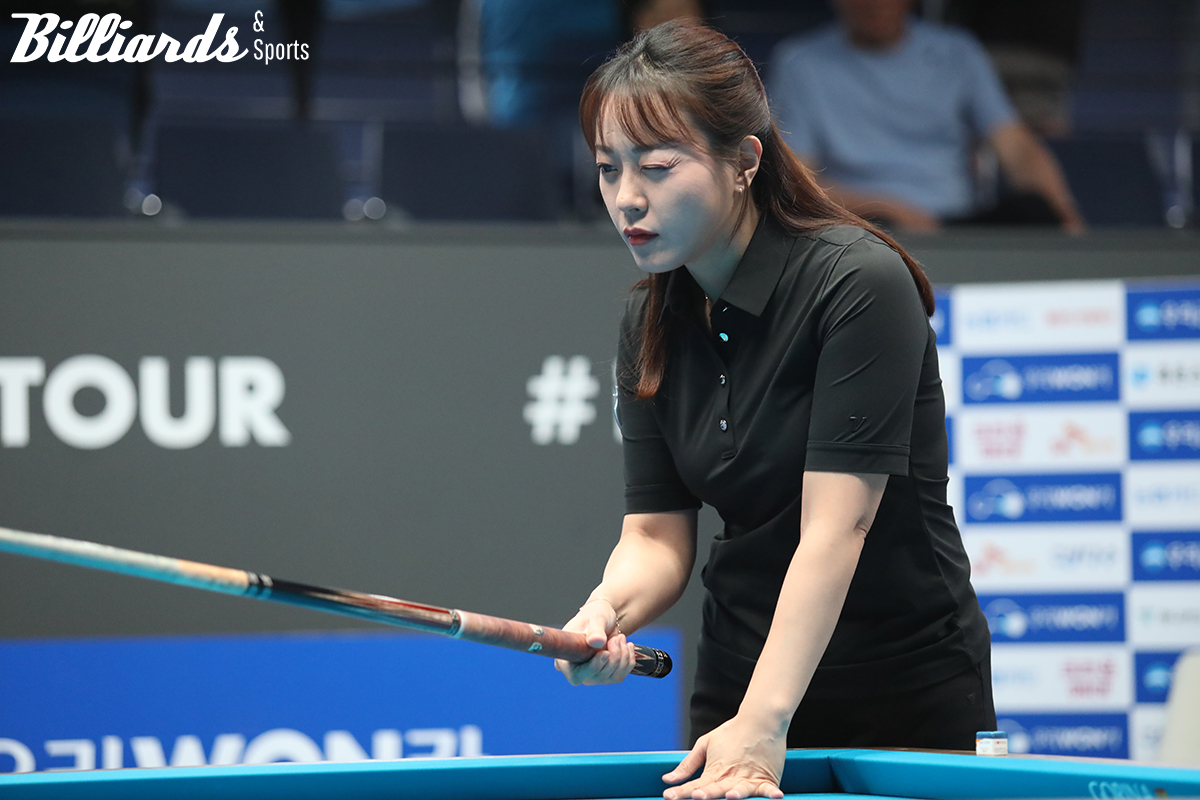 김민아에게 1-2로 쫓기던 임경진은 2-2로 동점을 만든 후 승부치기에서 1:0으로 승리하며 16강에 올랐다. 사진=고양/이용휘 기자