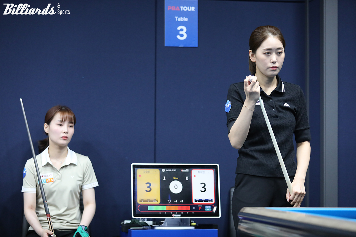 강유진을 꺾고 8강에 진출한 최지민.