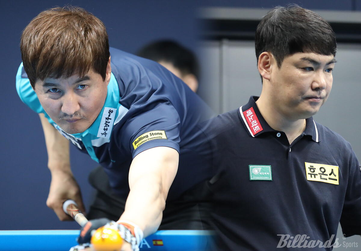 '언더독 신화' 박기호가 21일 열린 프로당구 24-25시즌 개막전 '우리금융캐피탈 PBA 챔피언십' 32강전에서 이상대(휴온스)를 3-0으로 꺾고 16강에 진출했다.   사진=고양/이용휘 기자