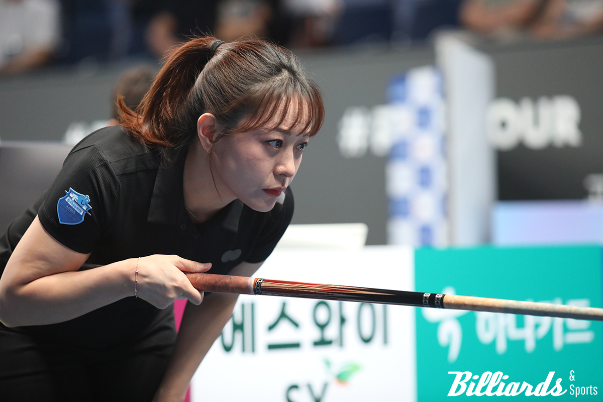 64강에서 2점대의 애버리지를 기록한 임경진은 이후 김민아, 정은영, 이신영, 사카이 등을 줄줄이 무너뜨리고 결승에 진출했다.