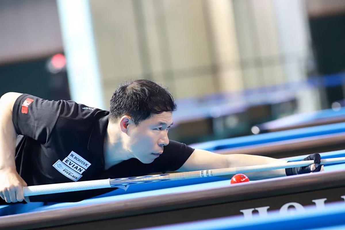 튀르키예 앙카라에서 8년 만에 월드컵 우승을 차지한 허정한이 일주일여 만에 남원에서 연달아 우승을 차지했다. 사진=대한당구연맹 제공