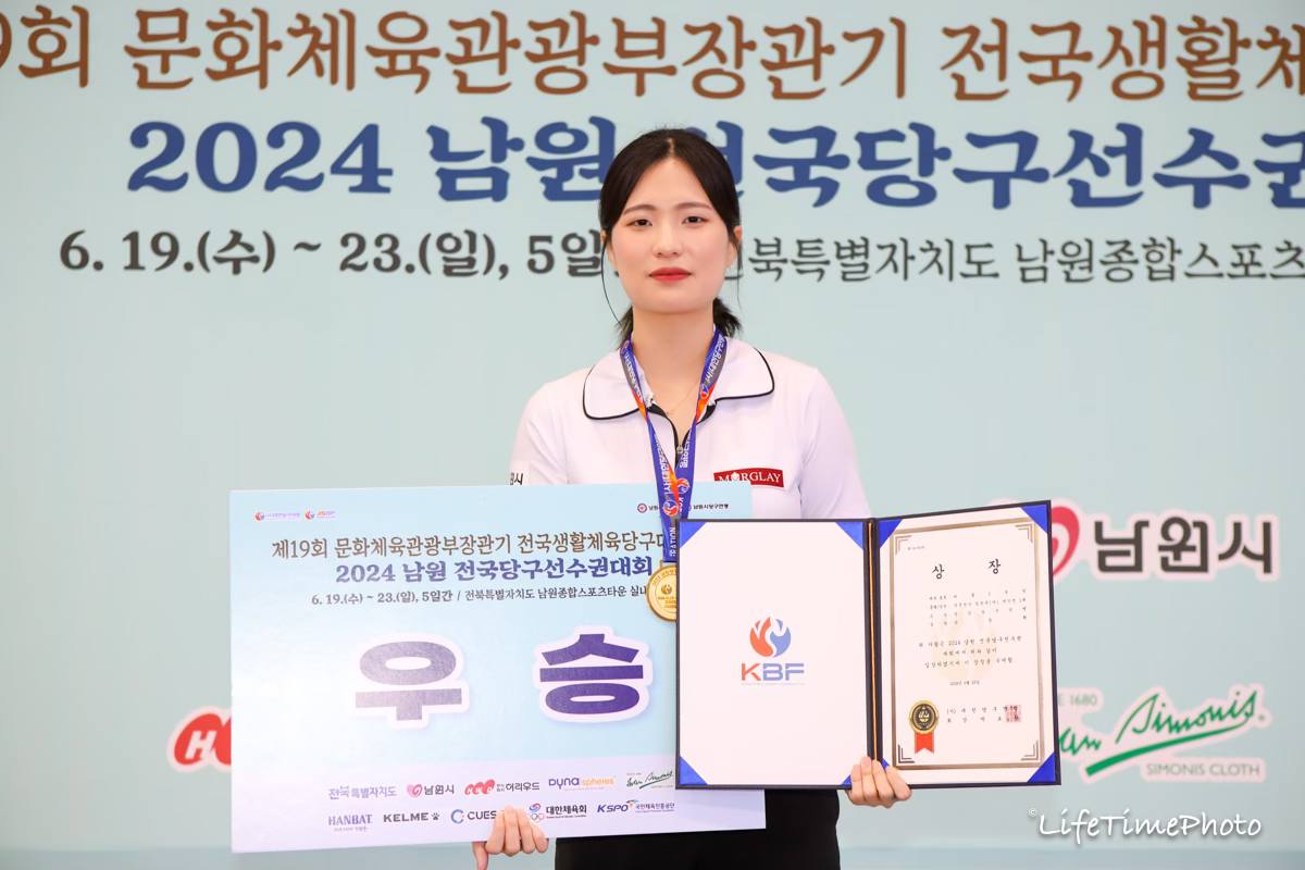 우승을 차지한 박정현.