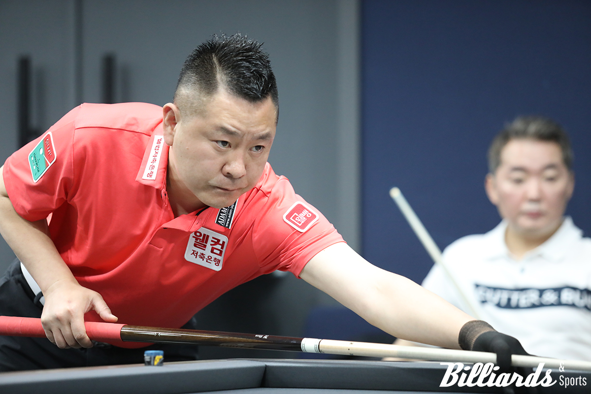 세트스코어 3-0의 완승을 거두고 2점대의 애버리지로 64강에 오른 서현민.