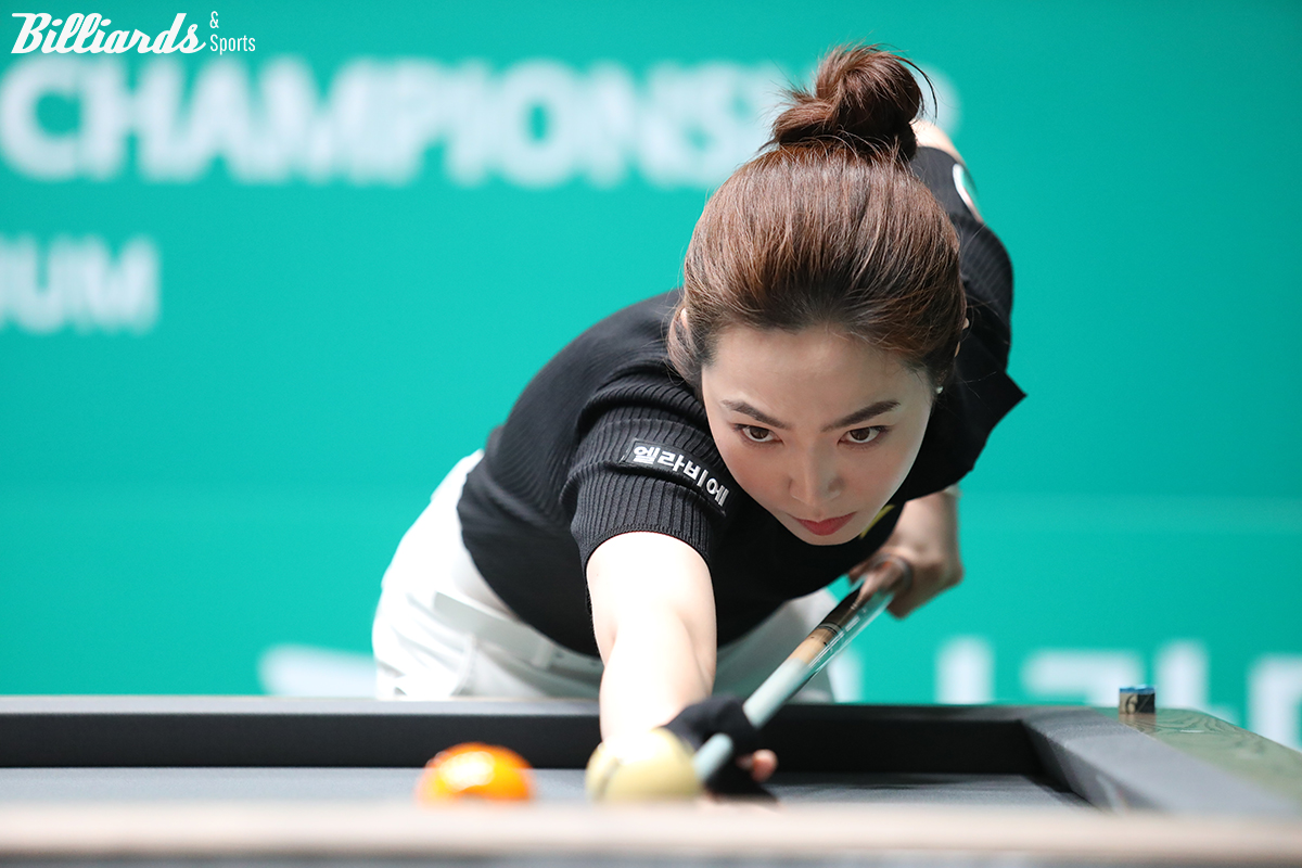 차유람(휴온스)이 개막전에 이어 2차 투어 '하나카드 LPBA 챔피언십'에서도 16강에 진출하며 깜짝 복귀 후 활약을 이어가고 있다.  사진=고양/이용휘 기자