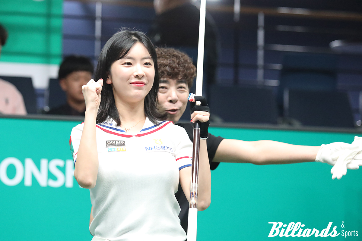 정수빈이 팀의 응원에 힘입어 두 번째 16강 진출에 성공했다. 사진=고양/이용휘 기자