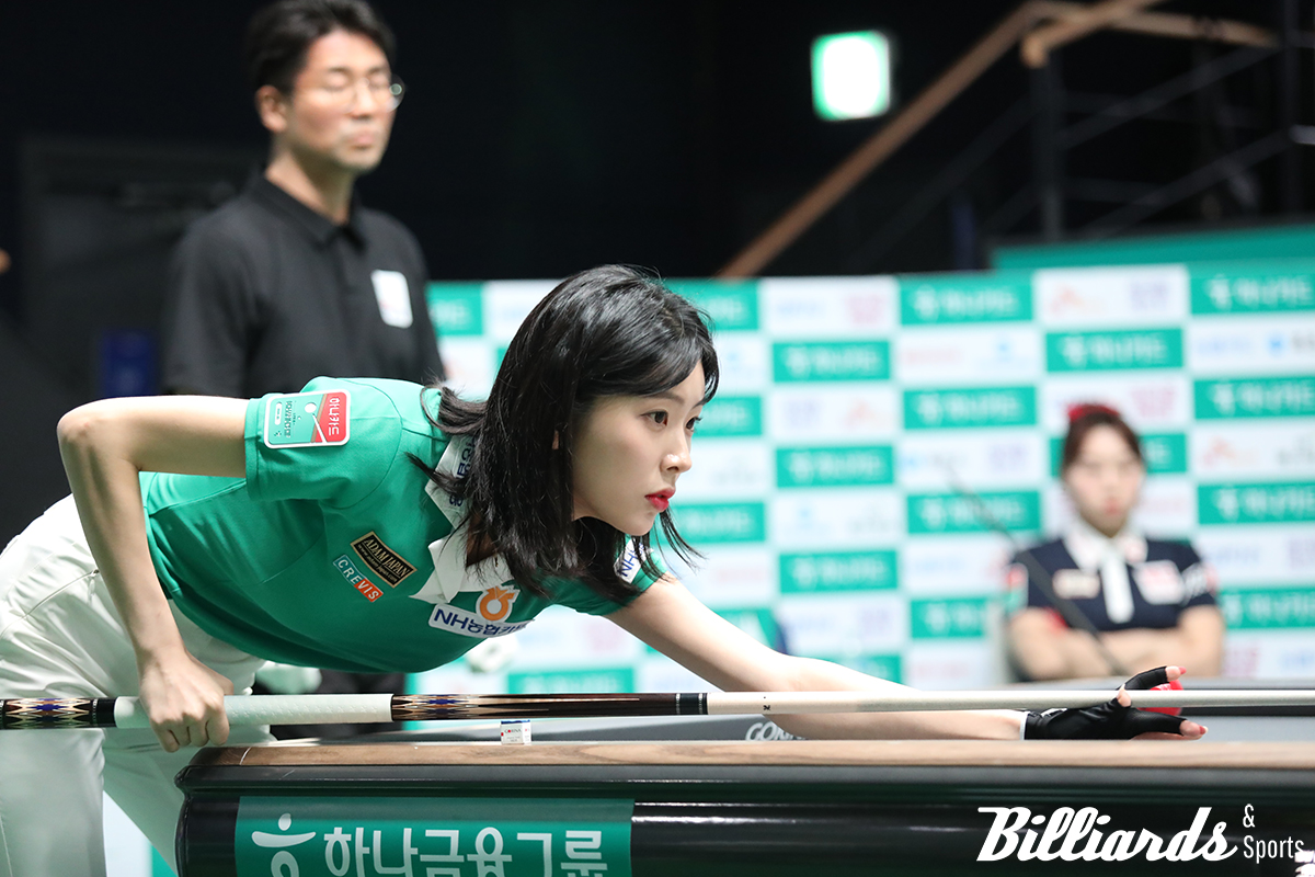 김예은과 8강 대결을 벌이고 있는 정수빈.