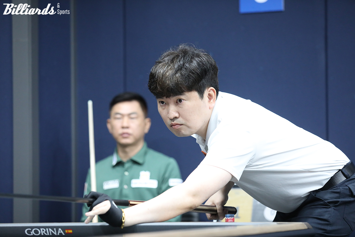 '투어 챔피언' 마민껌(NH농협카드)을 64강전 승부치기에서 꺾고 돌풍을 시작한 원호수. 