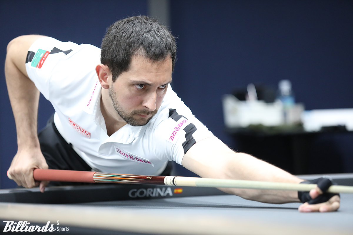 '스페인 최강' 다비드 마르티네스(크라운해태)가 2차 투어 '하나카드 PBA 챔피언십' 8강전을 승리하며, 이번 시즌 열린 두 차례 대회 모두 준결승에 진출했다.  사진=고양/이용휘 기자