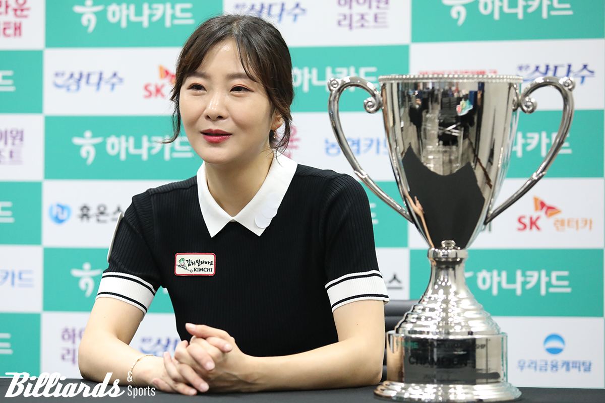두 번째 결승 진출에 첫 우승 트로피를 차지한 김상아. 사진=고양/이용휘 기자