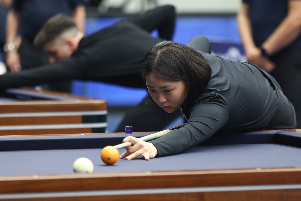 아깝게 PQ 진출에 실패한 '여자 3쿠션 세계 1위' 김하은(충북).
